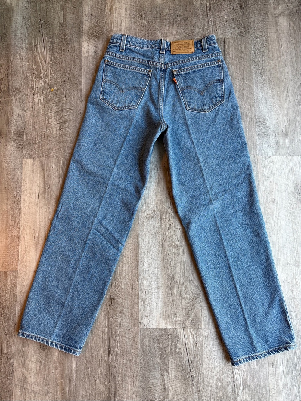 VTG Levi’s 550 Student Orange Tab Jeans 1998 - High Rise - Straight Leg - Picture 12 of 12
